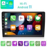 A3018 9 Inch Android Navigatie CarPlay 2+32G Dual-spindel Universeel Centraal Bedieningsscherm Auto Navigator Omkeren Video Player(Standaard)