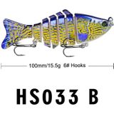 2 PCS PROBEROS HS033 10cm 15.61g Knotty Lure Fish Bait Plastic Hard Bait(B)