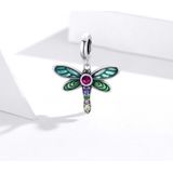 S925 Sterling Silver Shiny Dragonfly Hanger DIY Bracelet Ketting Accessoires