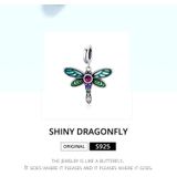 S925 Sterling Silver Shiny Dragonfly Hanger DIY Bracelet Ketting Accessoires