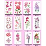 50 stks Literaire Kleine Verse Bloem Tattoo Sticker Rose Waterdicht Duurde Arm Sticker (Q-032)