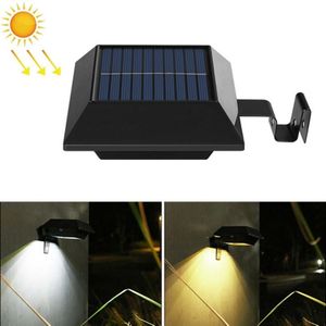 12 LED Solar Outdoor Railing Trap Square Wall Light (Black Shell-White Light)