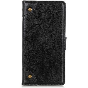 Voor Samsung Galaxy A42 5G Copper Buckle Nappa Textuur Horizontale Flip Lederen case met Holder & Card Slots & Wallet(Zwart)
