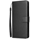 Multifunctional Horizontal Flip Leather Case  with Three Card Slot & Holder & Double Zip Wallett & Photo Frame & Lanyard For iPhone 13 Pro Max(Black)