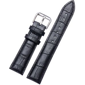 Kalfsleer afneembare horloge polsband  specificatie: 19mm (zwart)