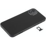 Batterij achterklep (met zijtoetsen  kaartlade  voeding + volume flexkabel & draadloze oplaadmodule) voor iPhone 12 (zwart)