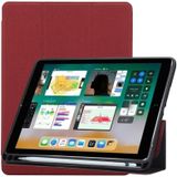 Doek textuur patroon horizontale Flip lederen case voor iPad Pro 10 5 inch  met drie-vouwen houder & pen sleuven (rood)
