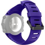 Voor Suunto Core serie vierkant stalen gesp siliconen TPU horloge Bands(Purple)