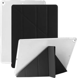 Multi-vouwen TPU back flip lederen slimme tablet case voor ipad pro 12.9 inch 2015/2017