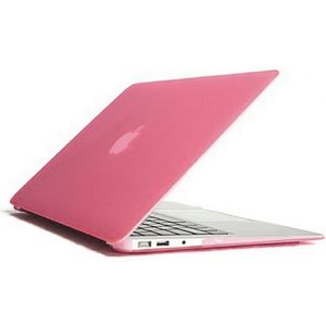 MacBook Air 11.6 inch 4 in 1 Frosted patroon Hardshell ENKAY behuizing met ultra-dun TPU toetsenbord Cover en afsluitende poort pluggen (roze)