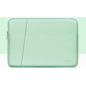 BAONA BN-Q001 PU lederen laptoptas  kleur: dubbellaags munt groen  maat: 13/13.3 / 14 inch