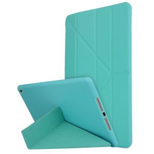 Voor iPad 10 2 inch TPU horizontale vervorming Flip lederen draagtas met houder (groen)