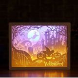 3D Stereo Light Paper Carving Lamp Creative Gift (Halloween)