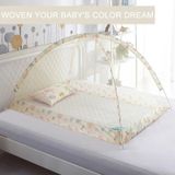 Lente en zomer Endless Children's Mosquito Net Baby Dome Gratis Installatie (Geel)