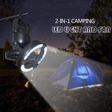 18 LED's 78LM draagbare kampeertent lamp dual purpose camping ventilator & licht