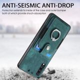 Voor Samsung Galaxy A70 / A70s Retro Skin-feel Ring Card Wallet Phone Case(Blauw)