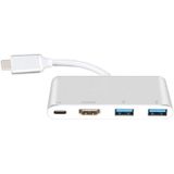 USB-C naar HDMI-adapter  USB 3 1 type C naar HDMI 4K Multi port AV-converter met 2 USB 3 0-poort en USB C-Oplaadpoort voor Chromebook pixel/MacBook/Dell XPS13/Samsung Galaxy S8/S8 plus