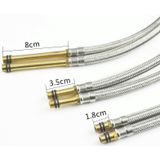 4 PCS Weave Stainless Steel Flexible Plumbing Pipes Cold Hot Mixer Faucet Water Pipe Hoses High Pressure Inlet Pipe  Specification: 70cm 8cm Copper Rod