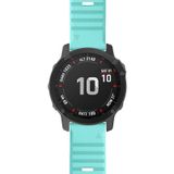 Voor Garmin fenix 6X 26mm Smart Watch Quick release Silicon polsband horlogeband (Teal)