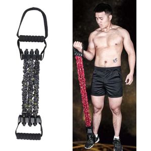 Home Fitness Chest Expander Multifunctional Arm Training High Elastic Pull Rope  Specification: 50kg (Lightning Black)