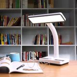 Yage t104 led koud en warm licht oogbescherming tafellamp USB oplaadbare dual-use traploze dim lamp (zwart wit)