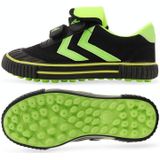 Kinderen voetbalschoenen antislip slijtvast nylon bevestiging voetbal trainingsschoenen  maat: 33/215 (zwart + groen)
