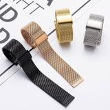22mm 304 Stainless Steel Single Buckle Replacement Strap Watchband(Gold)