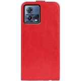 Voor Motorola Moto S30 Pro R64 Textuur Enkele Verticale Flip Lederen Telefoon Case (Rood)