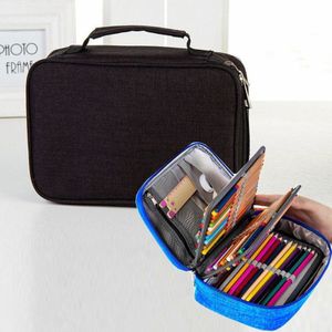 Waterdichte potlood Case 72 kleur grote capaciteit schets potlood zak briefpapier set (zwart)