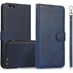 Calf Texture 2 in 1 Detachable Magnetic Back Cover Horizontal Flip Leather Case with Holder & Card Slots & Wallet & Photo Frame For iPhone 6s / 6(Blue)