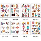 30 stks Cartoon Leuke Tattoo Stickers Kinderen Amusement Park Stickers (WK-004)