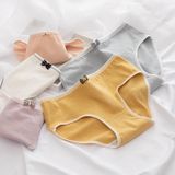 6 PCS Bowknot Morandi Simple Girly Cotton Panties (Kleur: Taro Paarse maat: L)