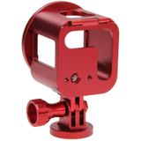 PULUZ Housing Shell CNC Aluminum Alloy beschermings Cage Kit met Metal Wrench & Lens Cap & schroeven & Tripod bevestiging voor GoPro HERO4 Session(rood)