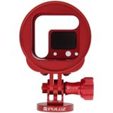 PULUZ Housing Shell CNC Aluminum Alloy beschermings Cage Kit met Metal Wrench & Lens Cap & schroeven & Tripod bevestiging voor GoPro HERO4 Session(rood)