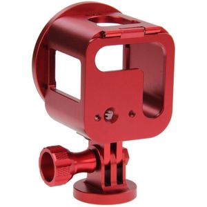 PULUZ Housing Shell CNC Aluminum Alloy beschermings Cage Kit met Metal Wrench & Lens Cap & schroeven & Tripod bevestiging voor GoPro HERO4 Session(rood)