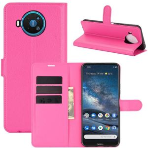 Voor Nokia 8.3 5G Litchi Texture Horizontale Flip Beschermhoes met Holder & Card Slots & Wallet(Rose red)