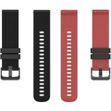Voor Garmin Forerunner 245 Muziek 20 mm geruite tweekleurige siliconen horlogeband (zwart + grijs)