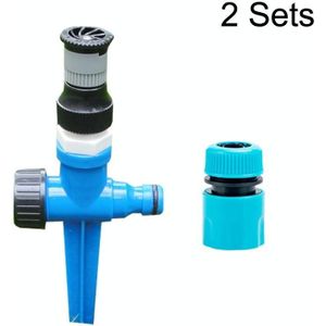 2 Sets 4 Punten Verstelbare Scattering Sprinkler (Sprinkler + Ground Plug + Quick Connect)