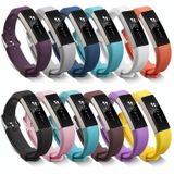 Voor Fitbit Alta Siliconen vervangende polsband horlogeband met gesp (rood)