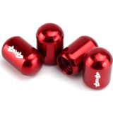 4 stks/set Aluminium Auto Amerikaanse Stijl Band Capsule Ventieldop (Rood)