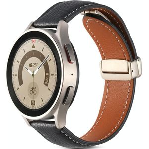 Voor Coros Pace 2/Coros Apex 42 mm universele vouwgesp lederen horlogeband