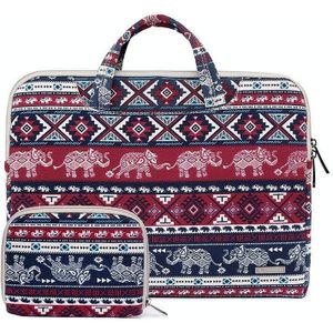 LSEN LS-116 Simple Laptop Bag Business Laptop Liner Tas  Grootte: 11.6 Inch (Canvas Klein Elephant Red)