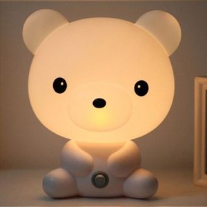 Baby slaapkamer lampen nacht Cartoon huisdieren Pvc Plastic slapen geleid Kid Lamp lamp bear(US)