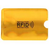 100 stuks aluminiumfolie RFID blokkeren credit card ID Bank kaart geval kaarthouder cover  grootte: 9 x 6.3 cm (goud)