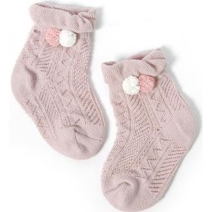 3 paar baby sokken mesh dunne baby katoenen sokken  toyan sokken: s 1-2 jaar oud (licht paars)