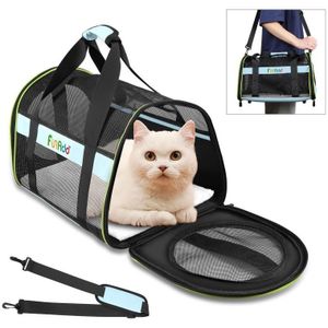 FUNADD Pet Travel Carrier Bag Schouder Opvouwbare Tote Bag (Blauw)