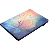 Voor iPad mini / 2 / 3 / 4 / mini 2019 Naaien Litchi Textuur Smart Leather Tablet Case (Olieverfschilderij Boom)