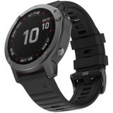 Voor Garmin fenix 6 22mm Smart Watch Quick release Silicon polsband horlogeband (zwart)