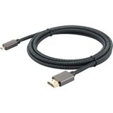 Ult-Unite Verguld Hoofd HDMI Mannelijk naar Micro HDMI Mannelijke Nylon Gevlochten Kabel  Kabellengte: 1.2m (Zwart)