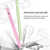 LOVE MEI Voor Apple Pencil 2 Middelvinger vorm Stylus Pen Siliconen Beschermhoes (roze)